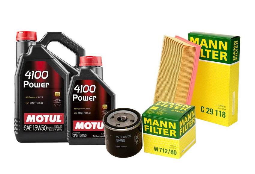 SAAB Engine Oil Change Kit - Motul 93186554 (15W50) (Power 4100)